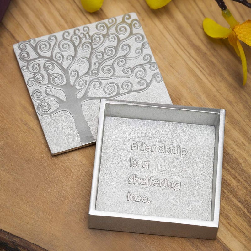 DANFORTH â€“ Vilmain Friendship Keepsake Box â€“ Handcrafted Pewter Tree of Life Jewelry Box For Women â€“ 2 Â¼â€ â€“ Made In USA - Image 3